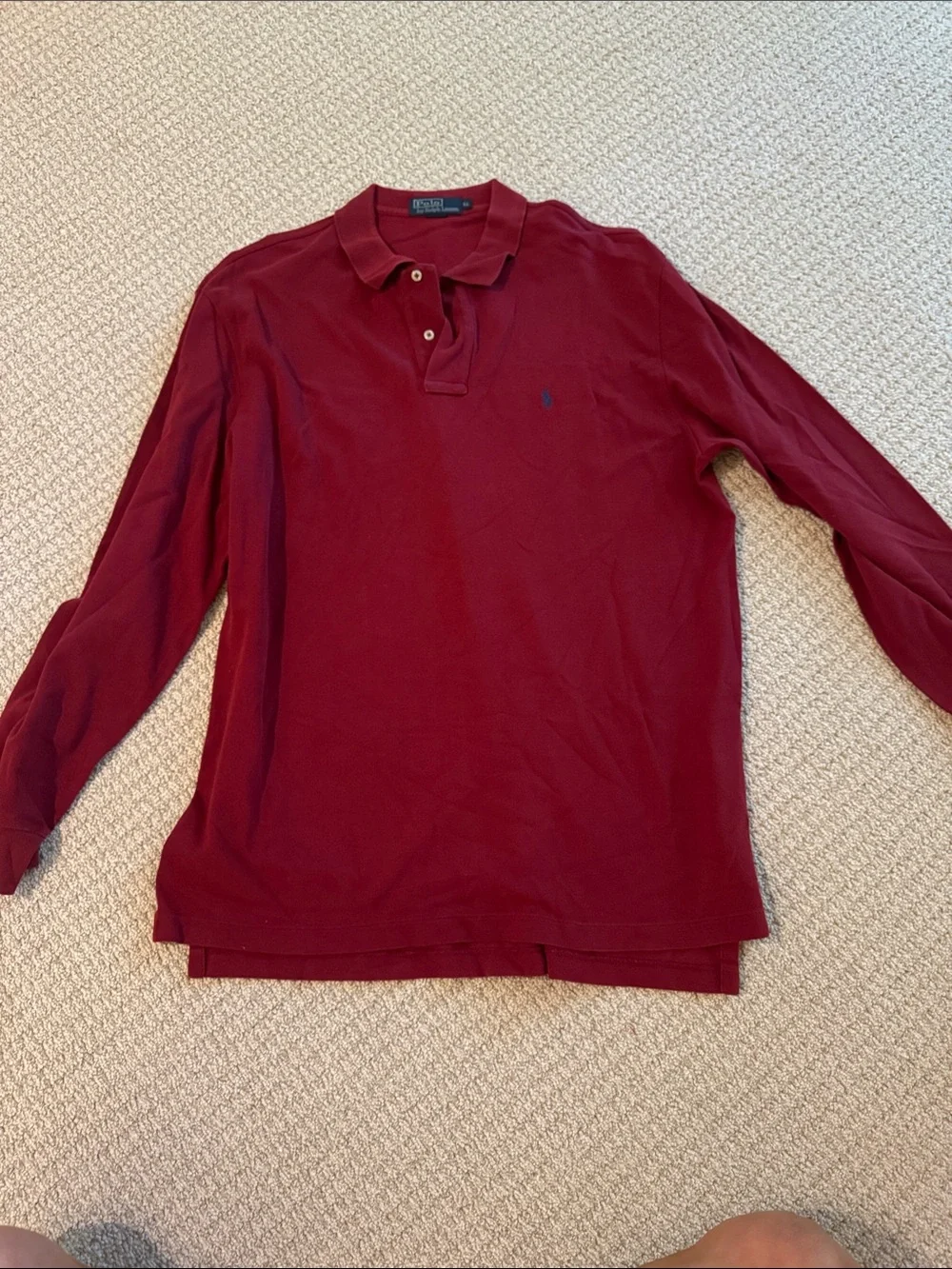 Polo by Ralph Lauren Long-Sleeve Rugby Polo - Burgundy